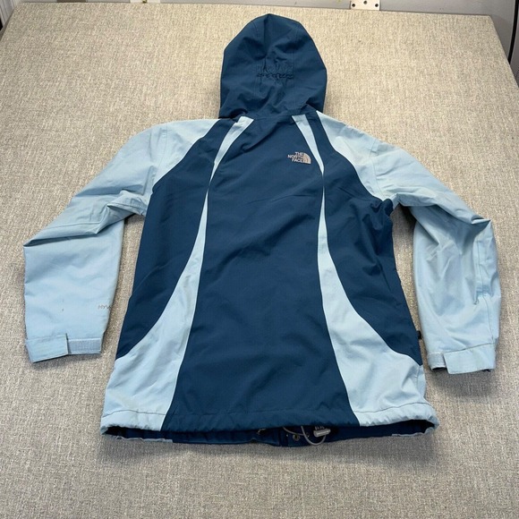 The North‎ Face Jacket Girls Large Hyvent Full Zip Blue Color Block Hooded - Picture 6 of 9